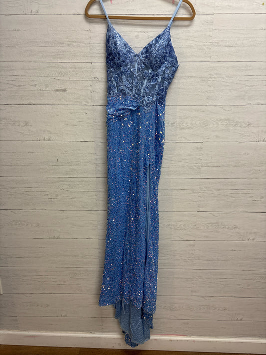 Size 0 W DRESS Blue Gown
