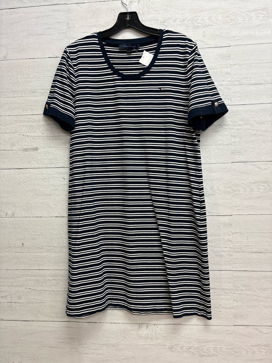 Size L Tommy Hilfiger Blue/White Dress