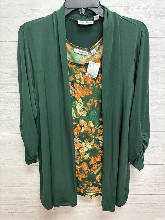 Size L Susan Graver Green Womens Shirt