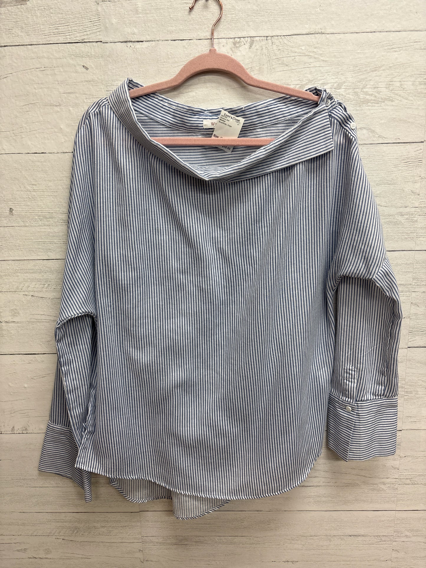 Size M Wishlist Blue/White Womens Shirt