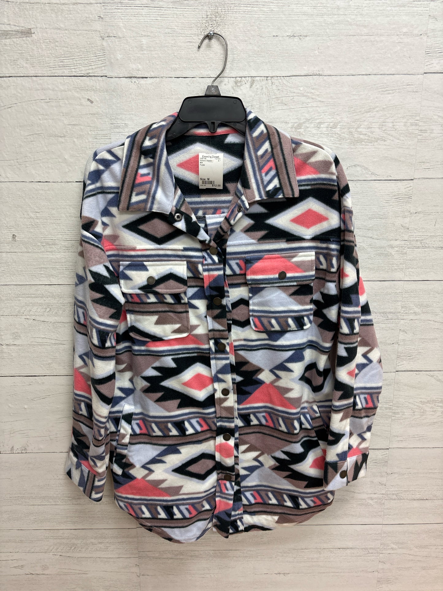 Size M N/A Purple Womens Shacket