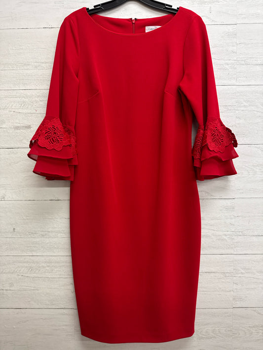 Size 10 Calvin Klein Red Dress