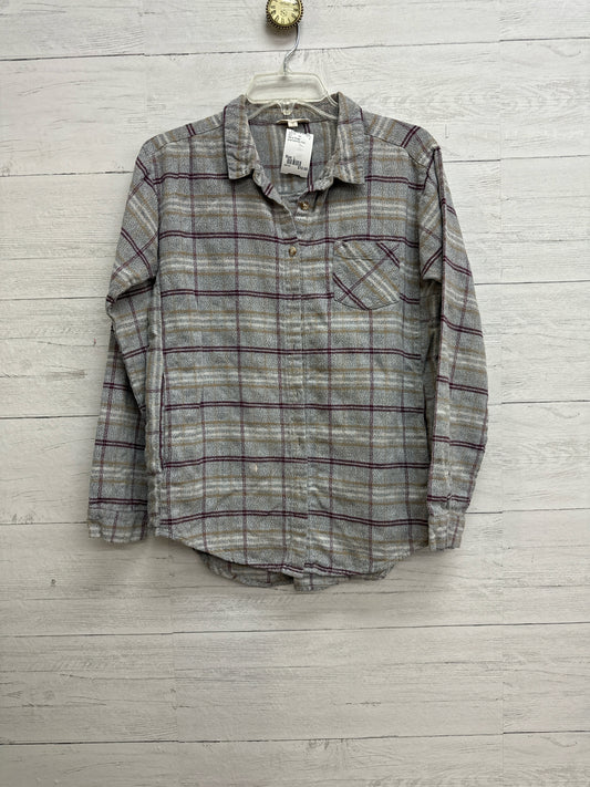 Size L Hem & Thread gray/red/white Shirt