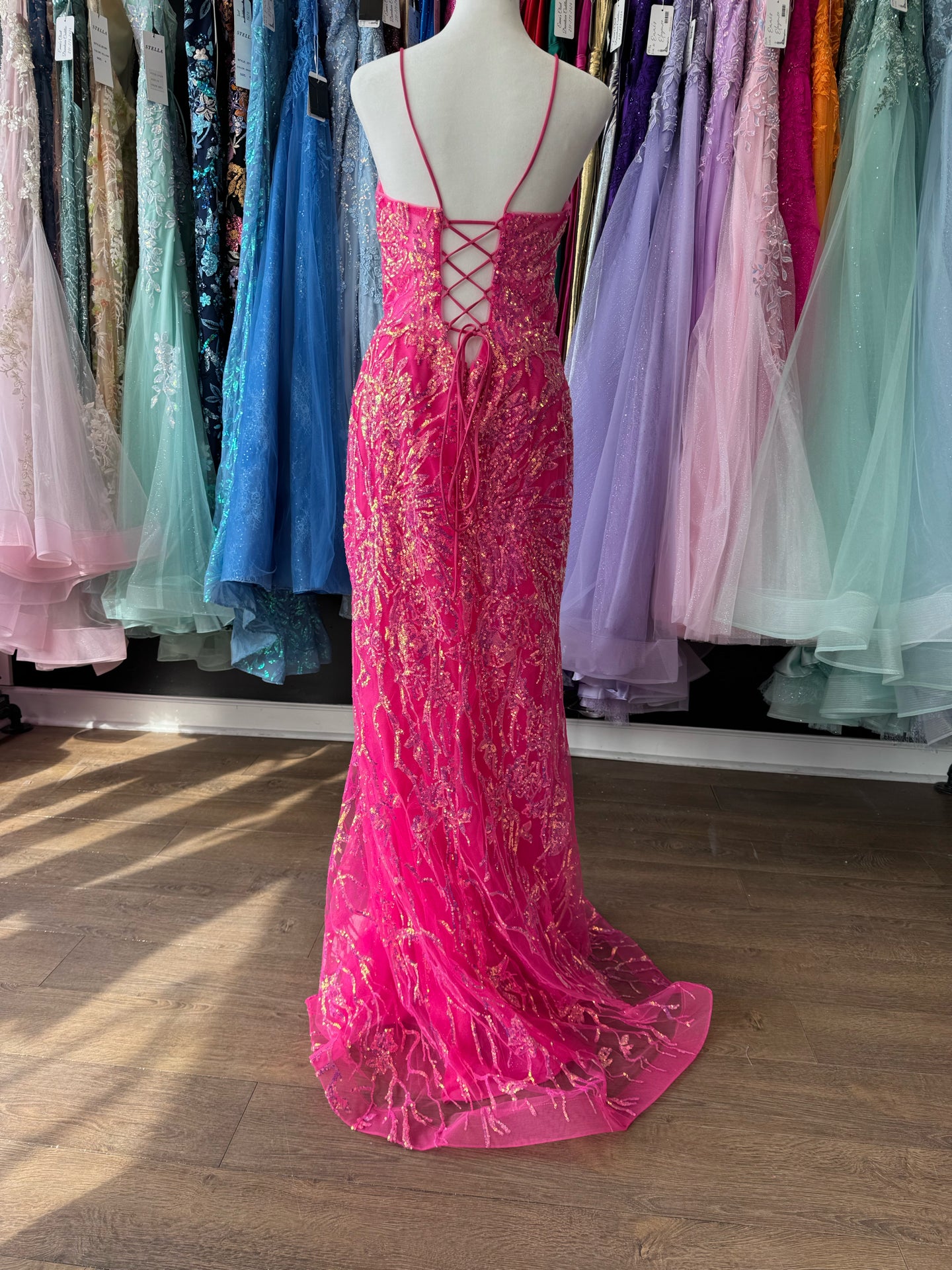 Size 8 Emmi's Elegance Fuschia Gown