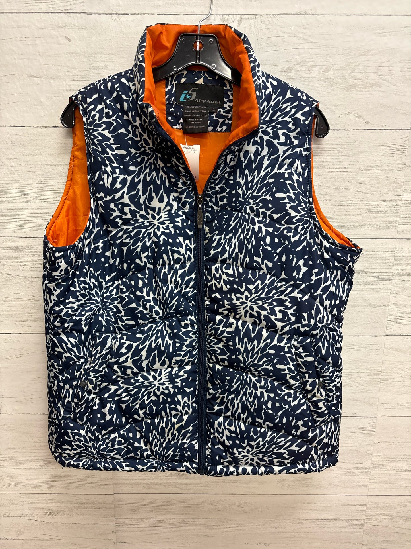 Size L i5apparel Navy/orange Womens Vest
