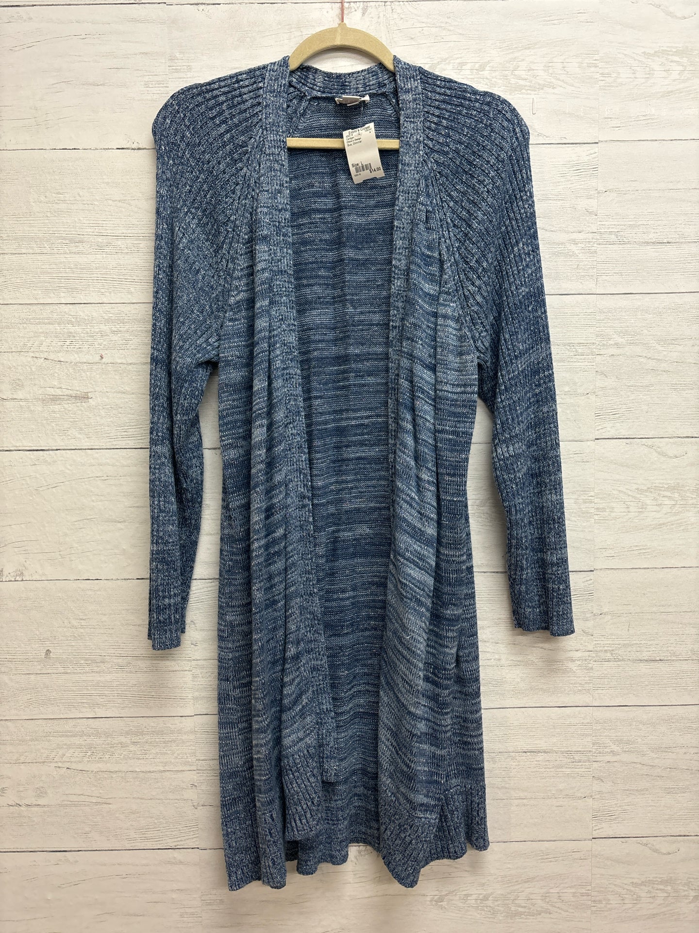 Size L Chico's Design Blue Cardigan