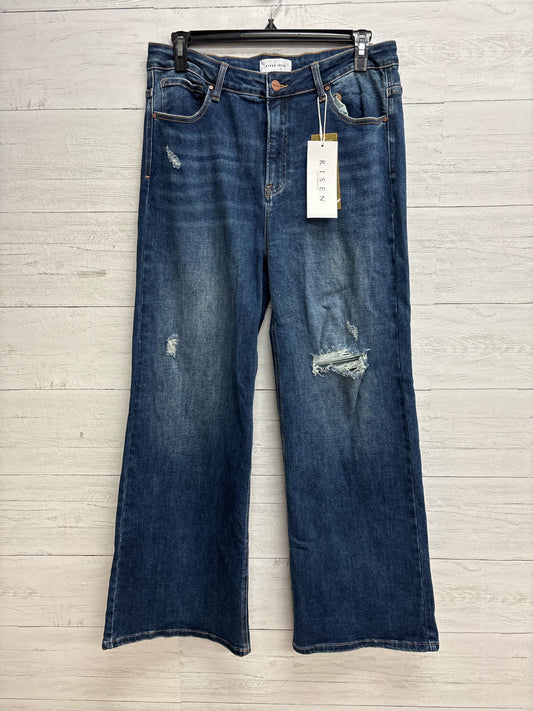 Size 1X Risen Blue Womens Jeans