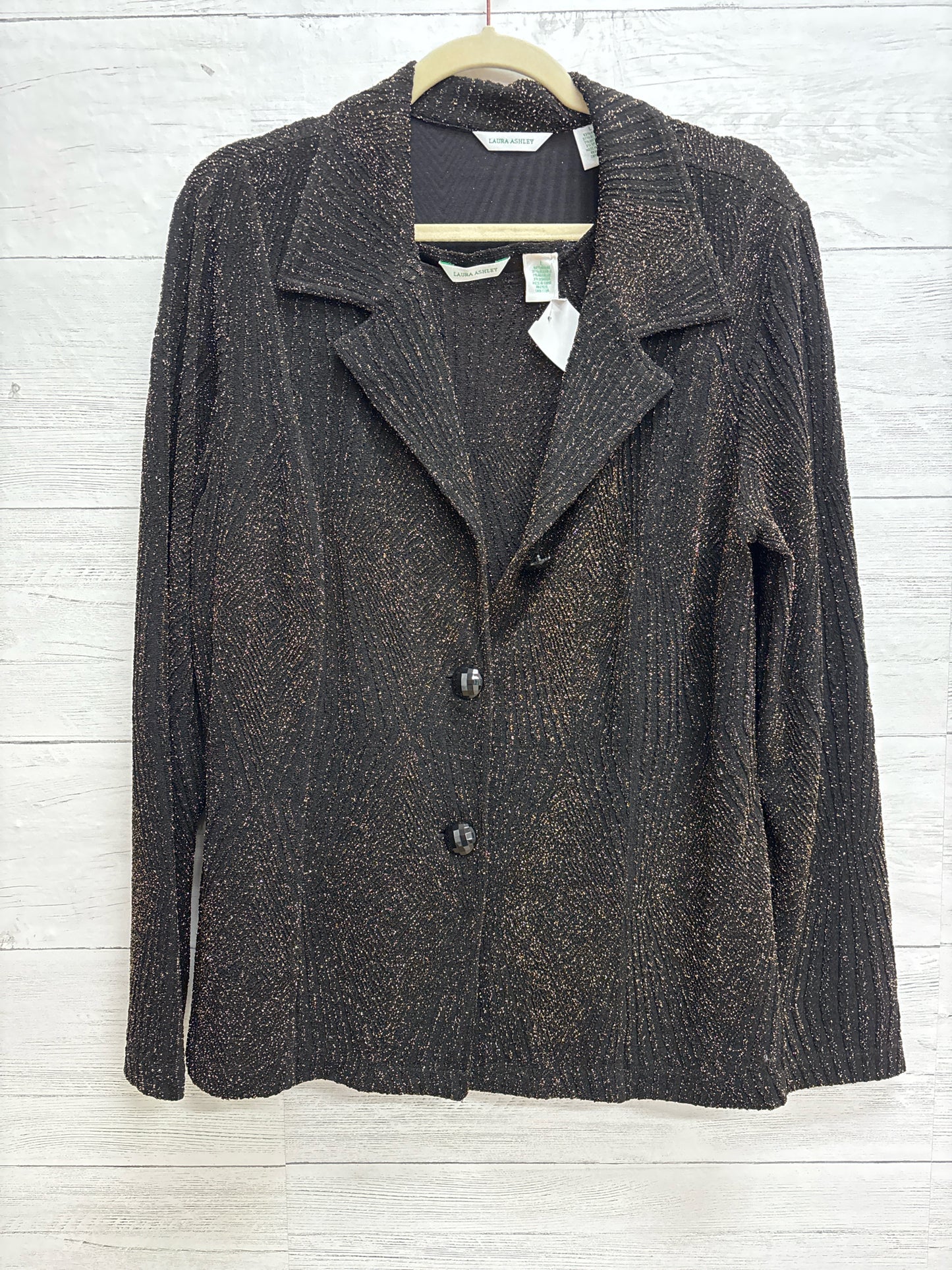 Size L Laura Ashley Black SHIRT/JACKET