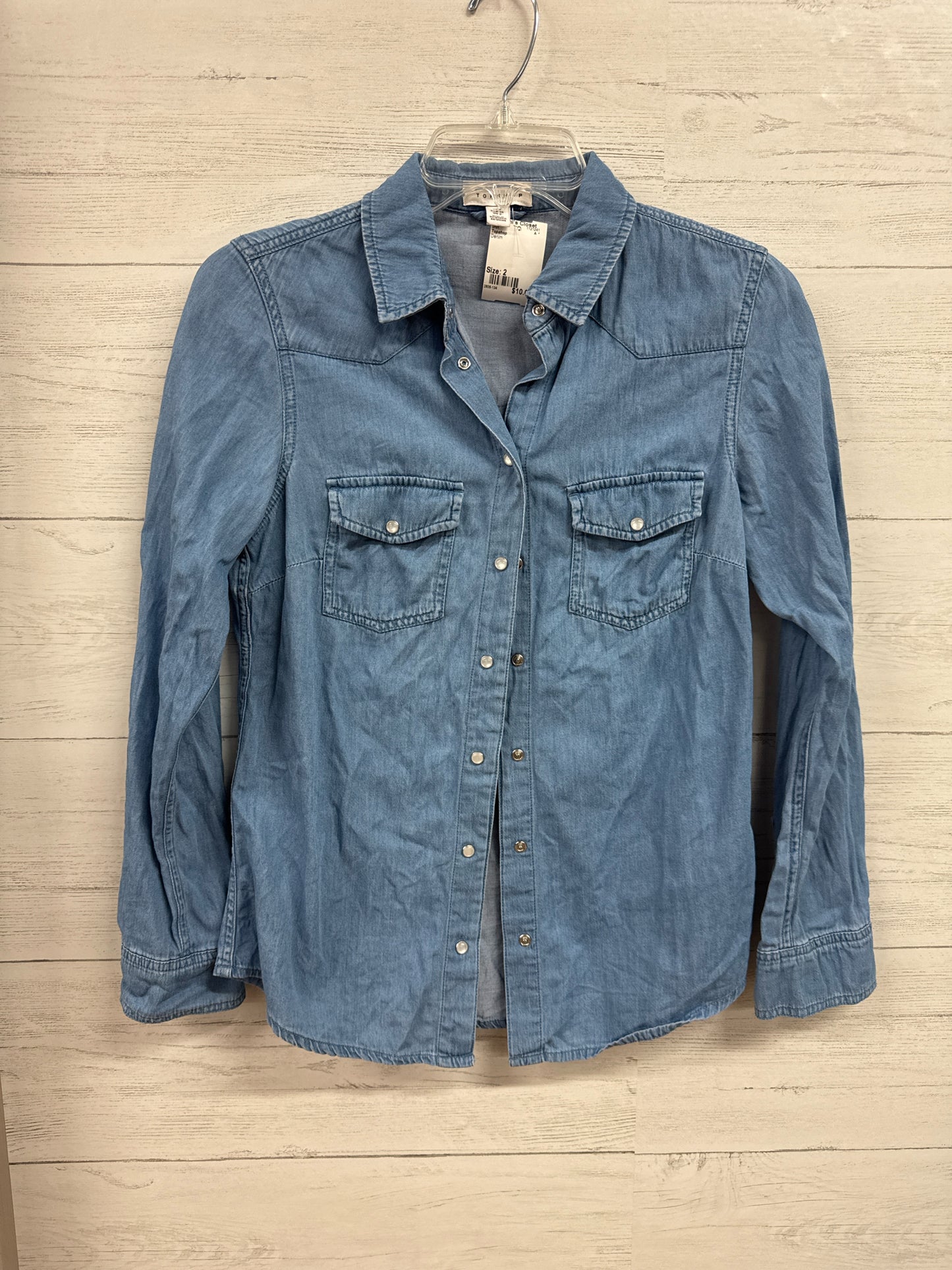 Size 2 Topshop Denim Shirt