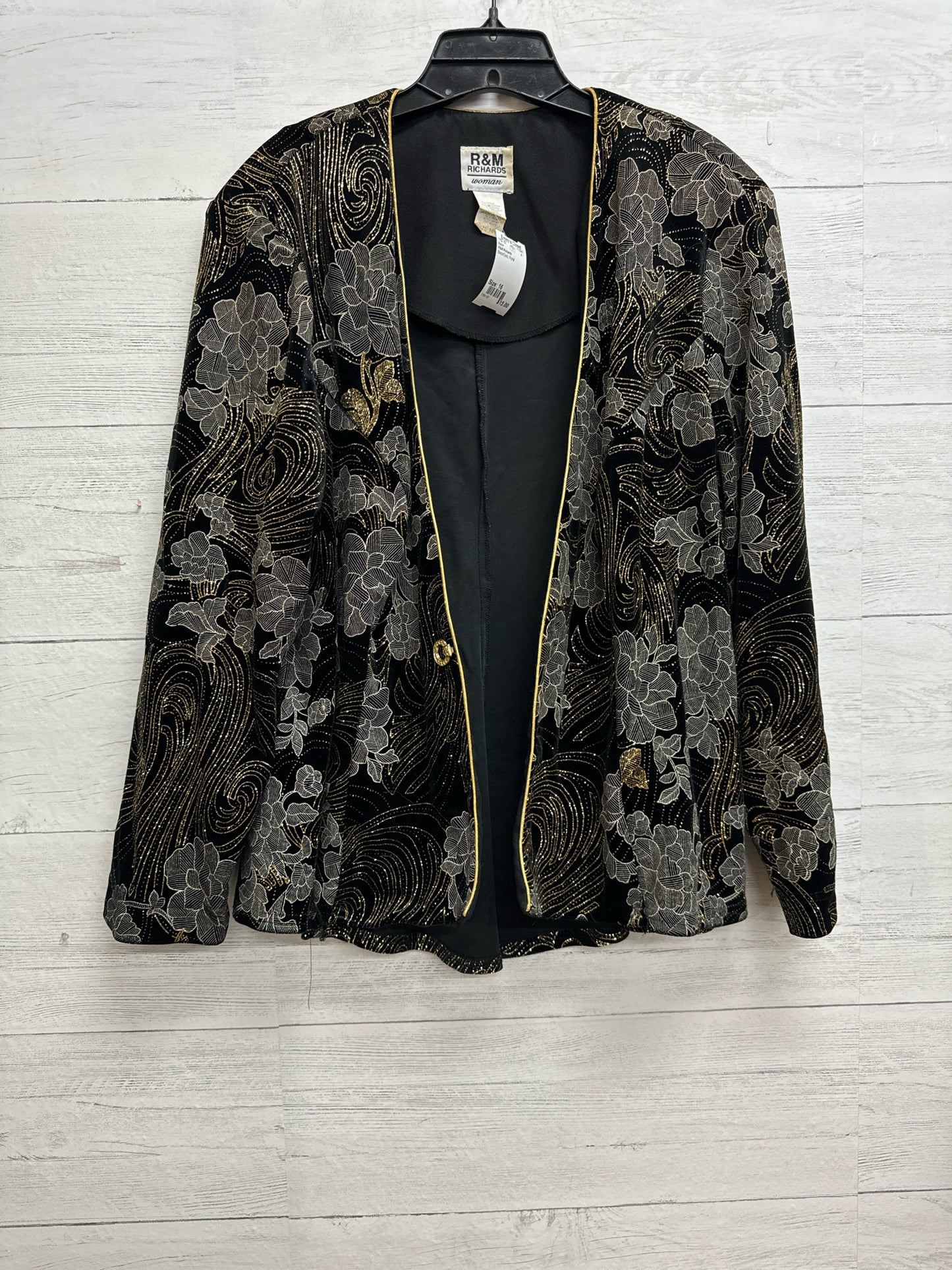 Size 16 R&M Richards Black/Gold Blazer