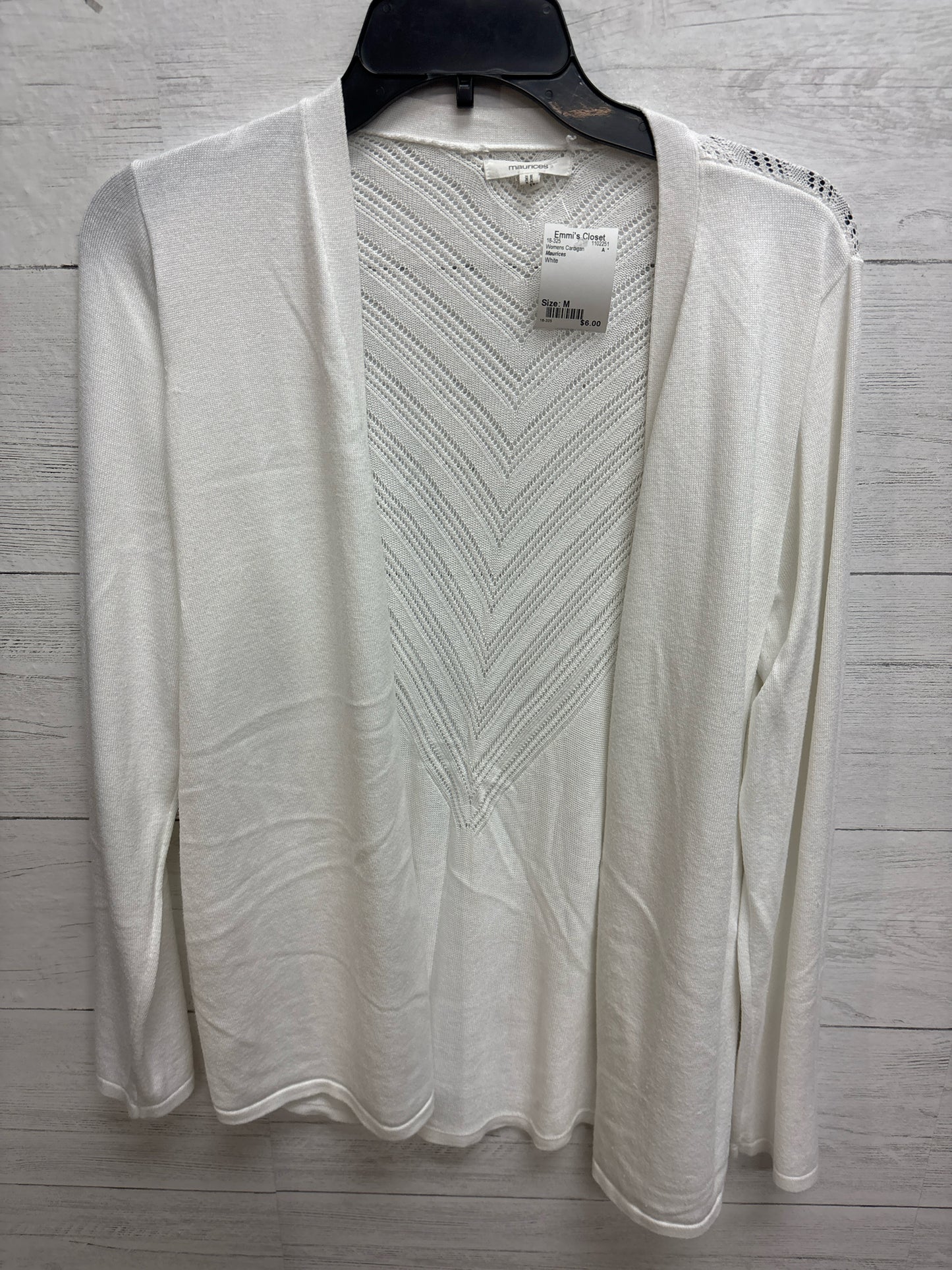 Size M Maurices White Womens Cardigan