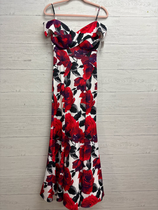 Size 2 Camille & Co red/black/white Gown