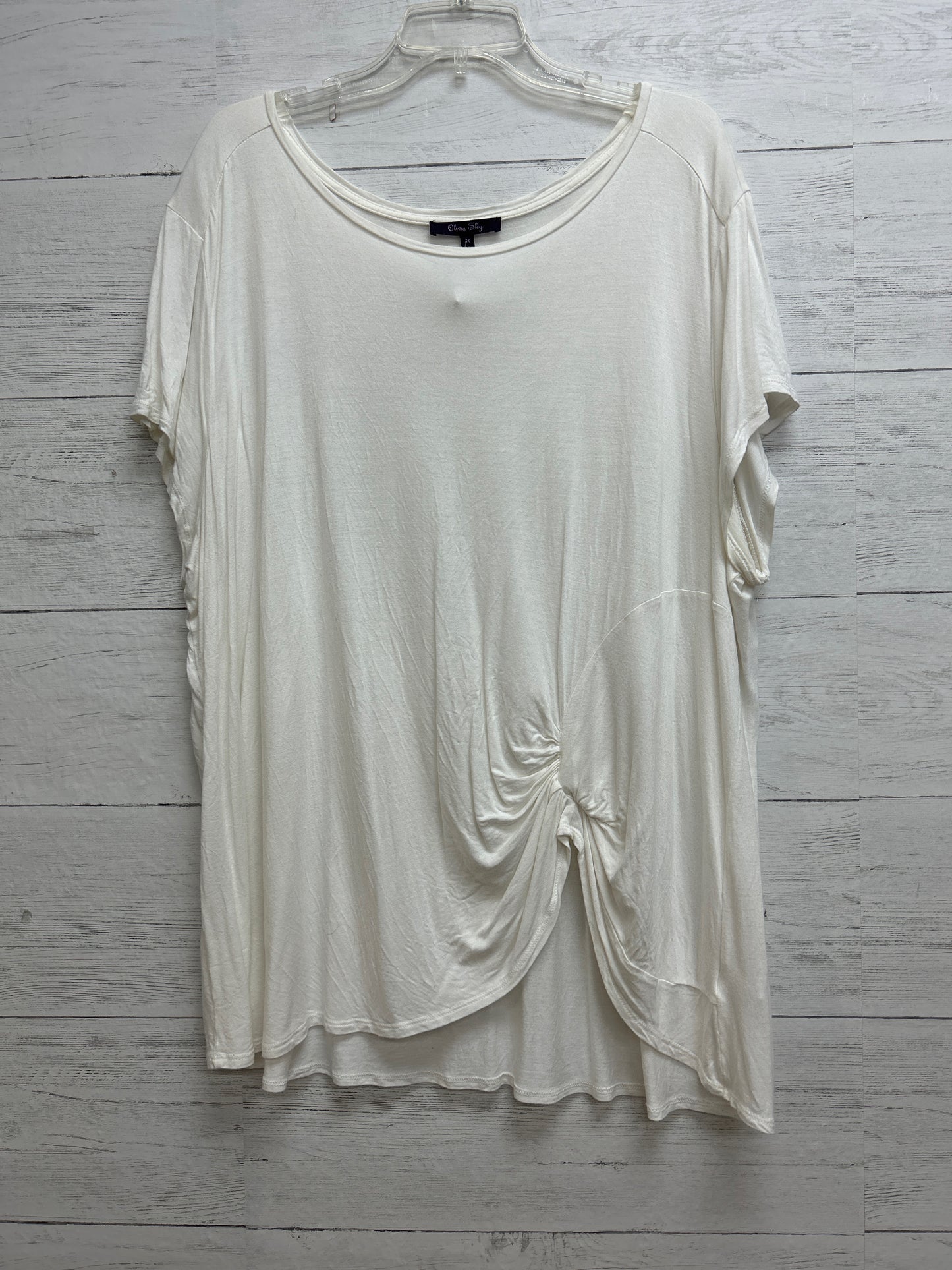 Size 3X Olivia Sky White Shirt