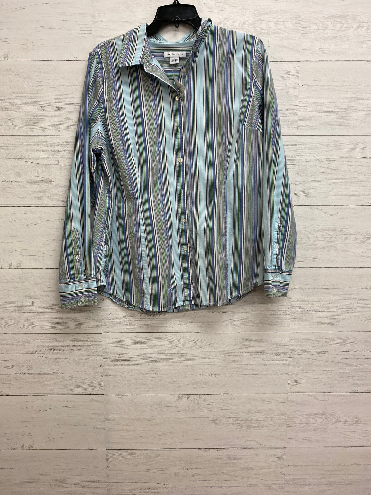 Size XL Liz Claiborne Blue/Green Shirt