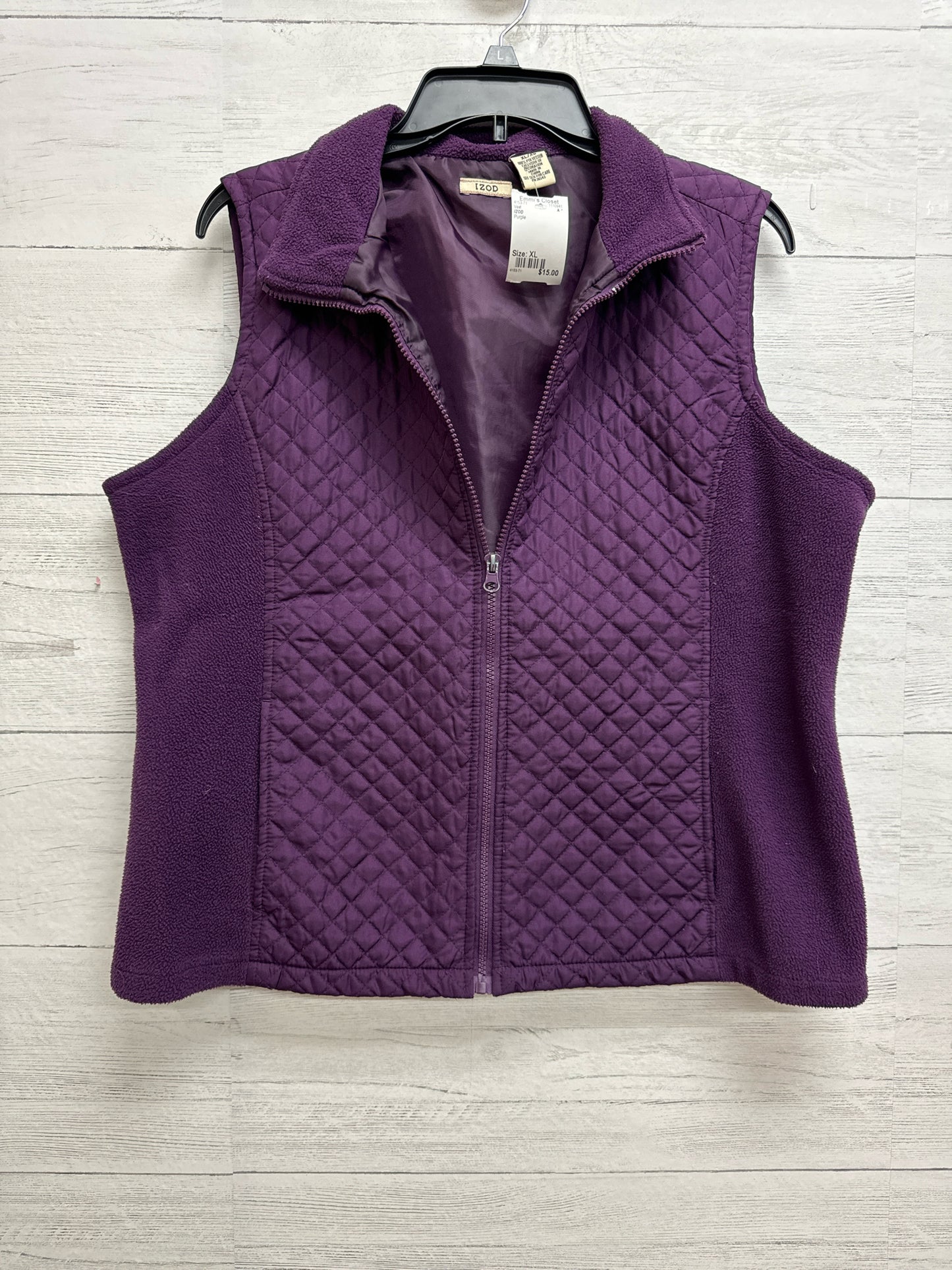 Size XL IZOD Purple Vest