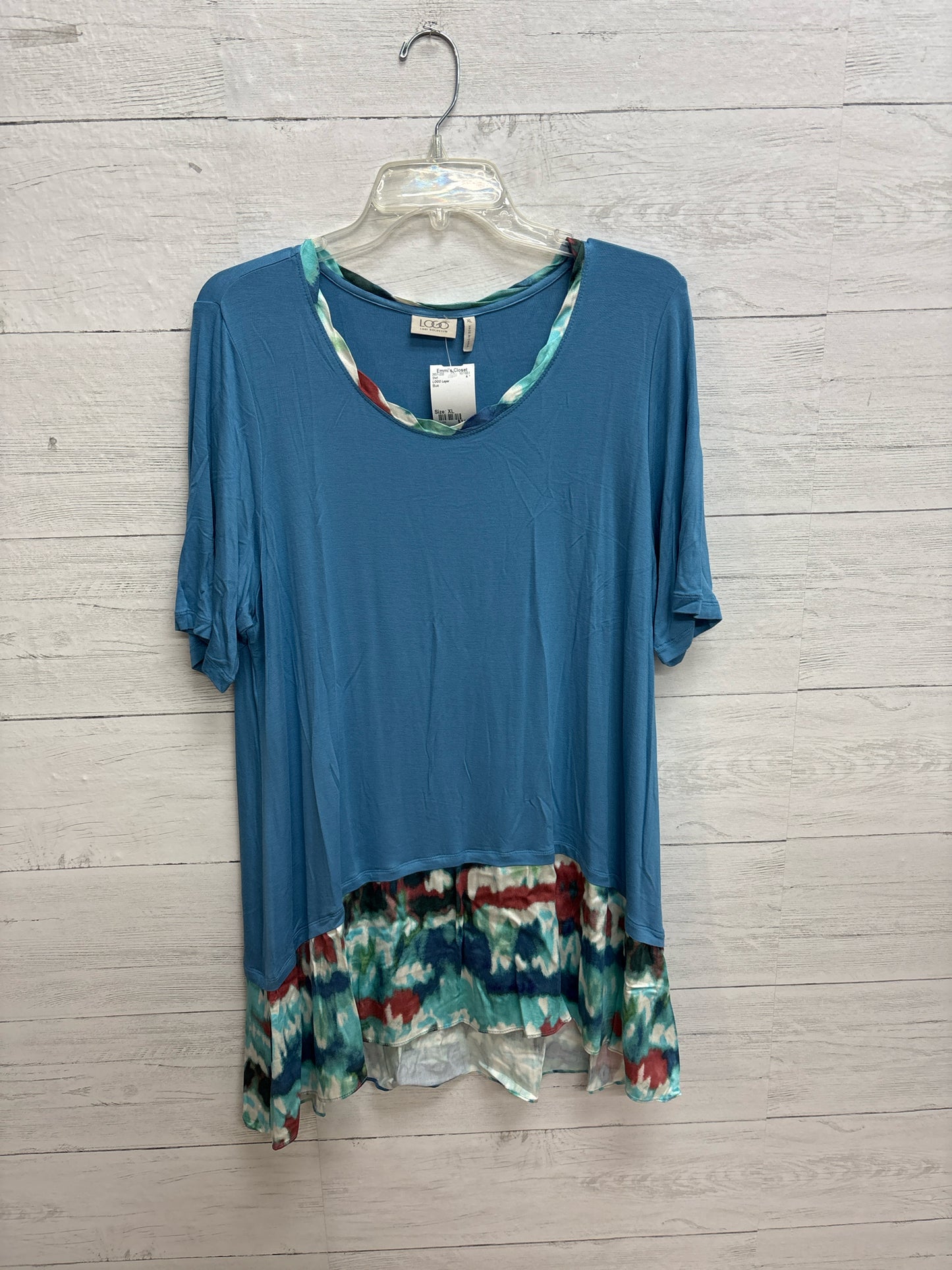 Size XL LOGO Layer Blue Shirt