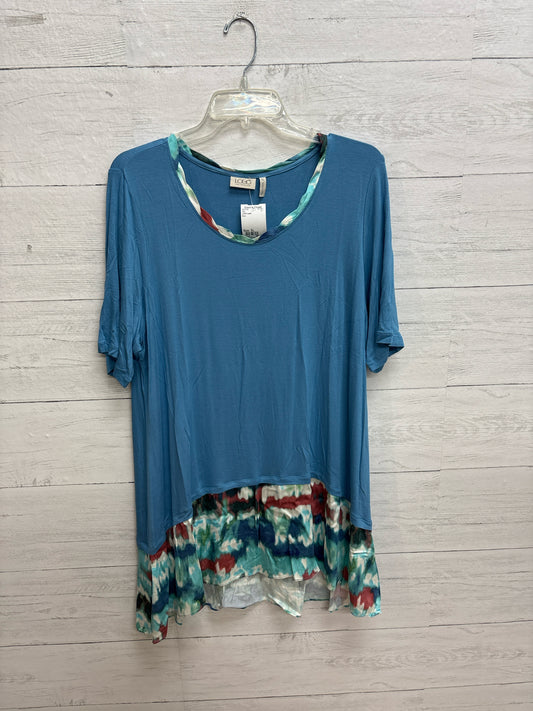 Size XL LOGO Layer Blue Shirt