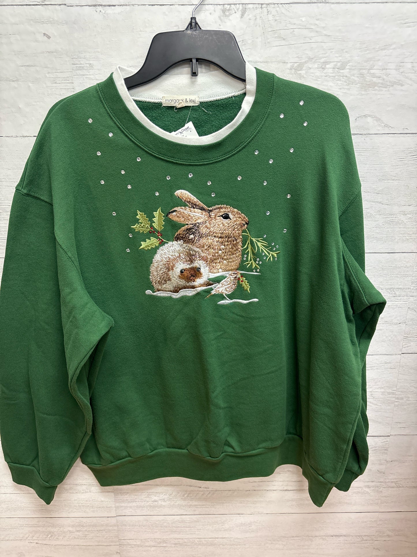 Size XXL MARGAUX & LEXI Green Womens Sweater