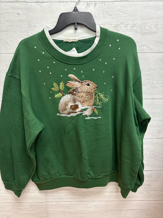 Size XXL MARGAUX & LEXI Green Womens Sweater