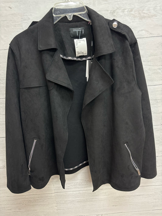 Size 1X Tahari Black Womens Jacket