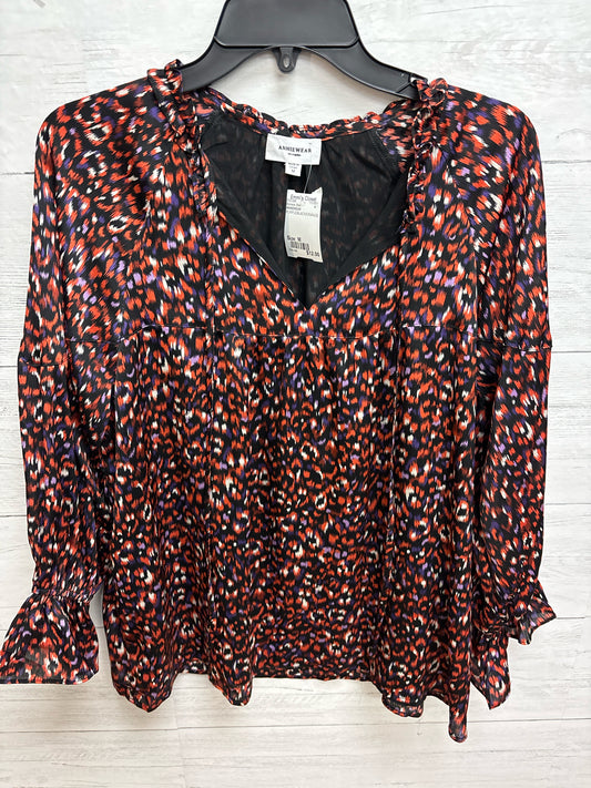 Size M ANNIEWEAR PURPLE/BLACK/ORANGE Womens Shirt