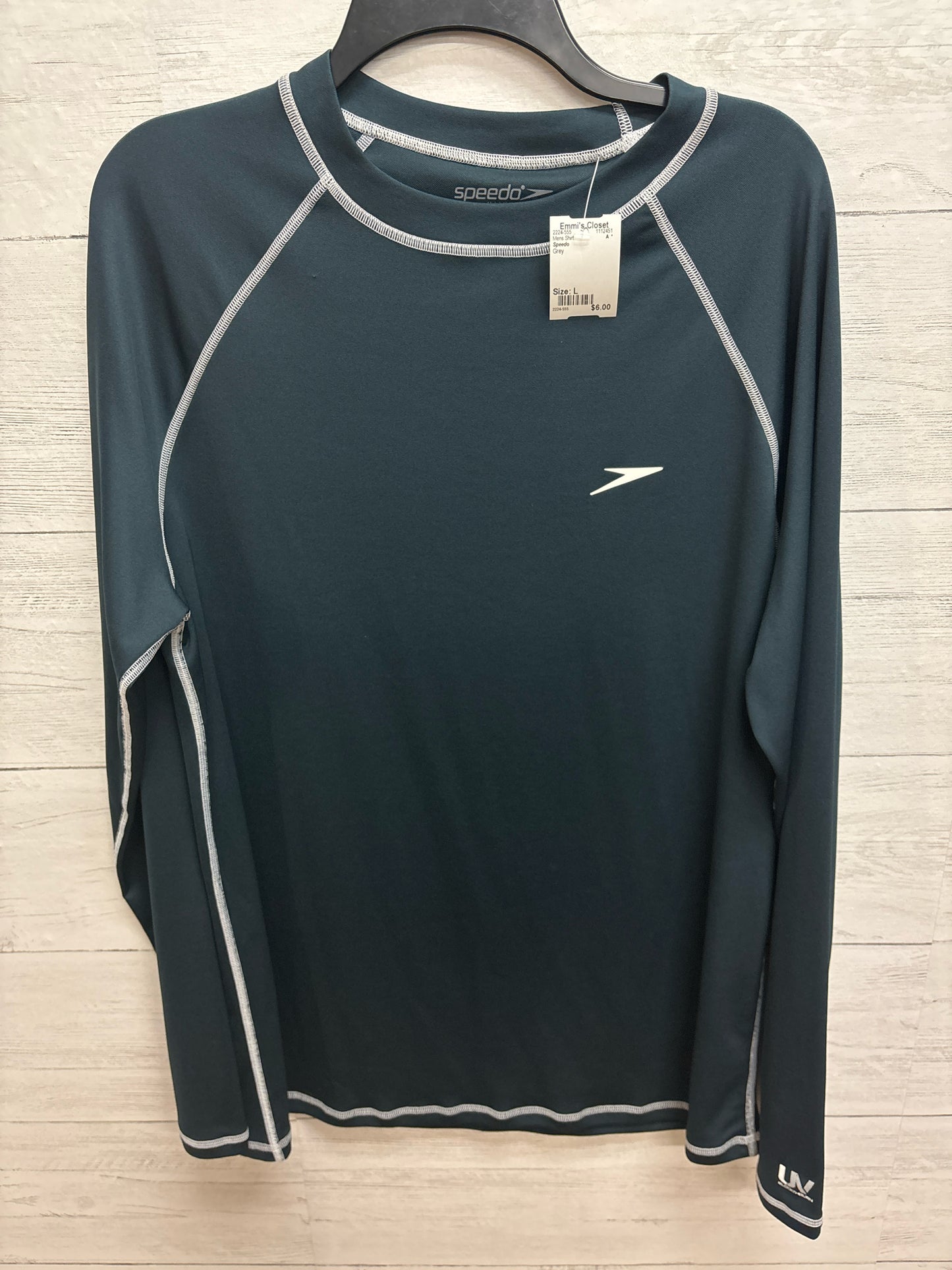 Size L Speedo Grey Mens Shirt