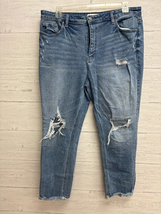 Size 33 Kancan Blue Womens Jeans