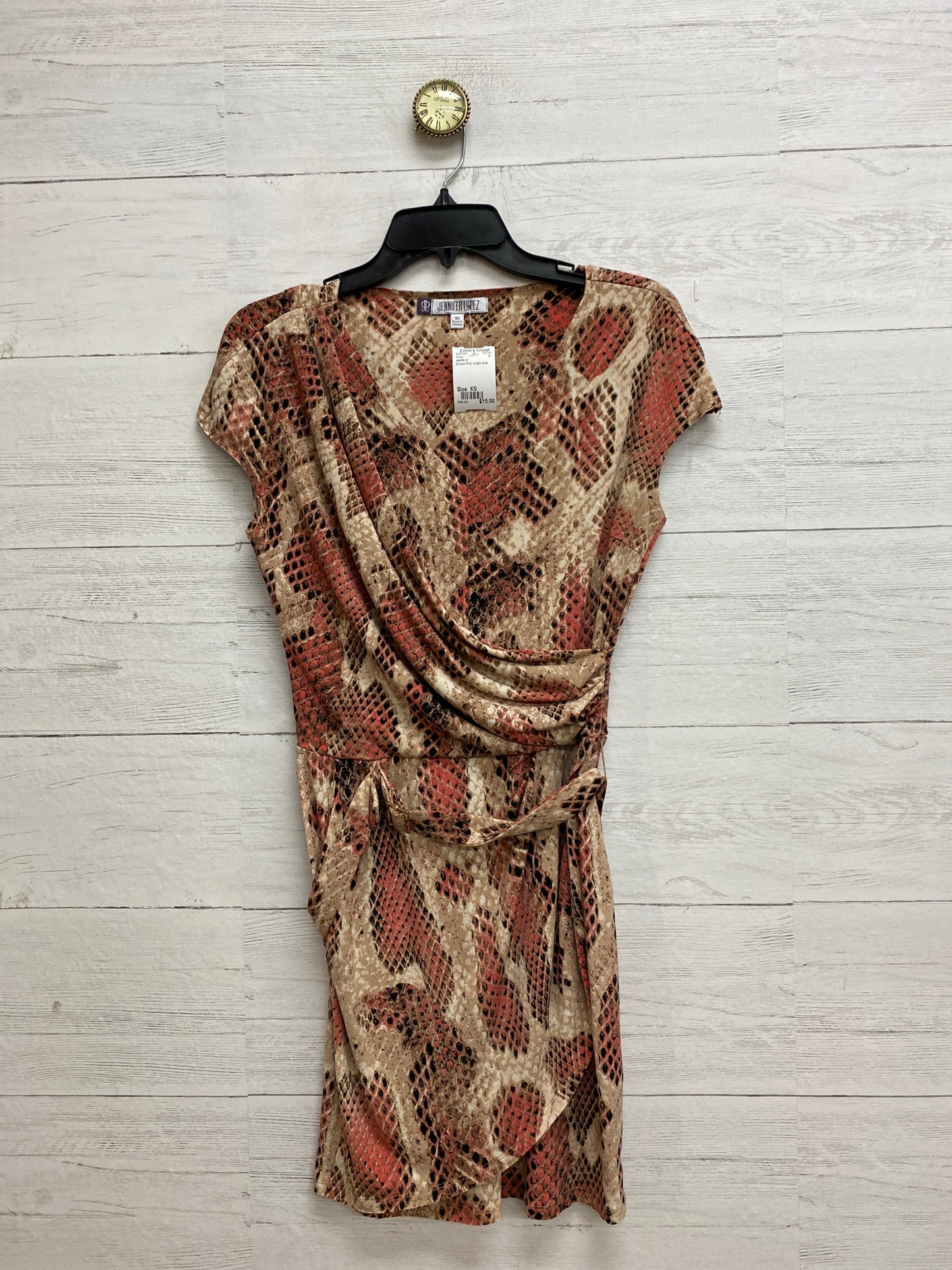 Size XS Jenifer V. Brown/Pink Dress