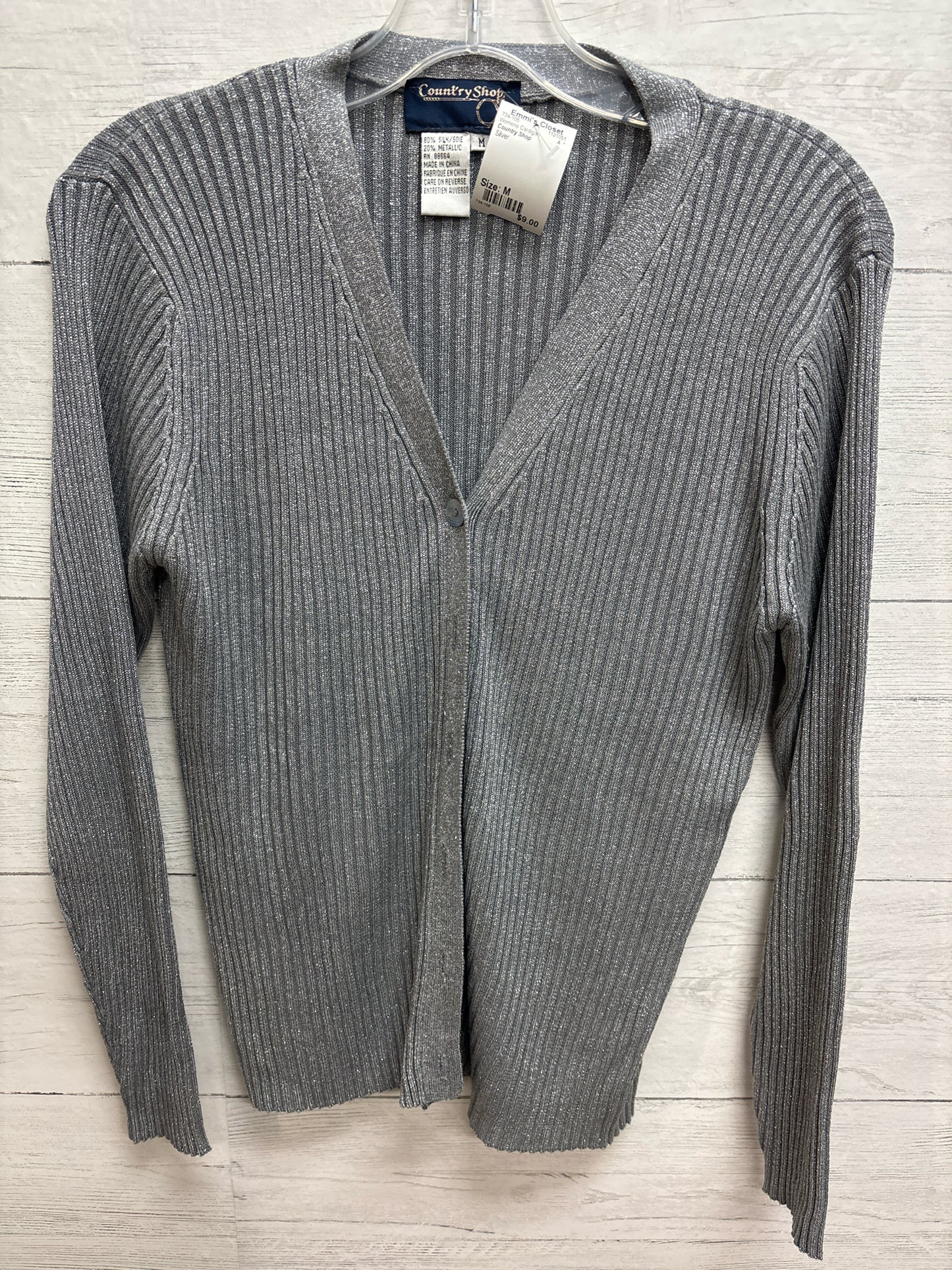 Size M Country Shop Silver Womens Cardigan