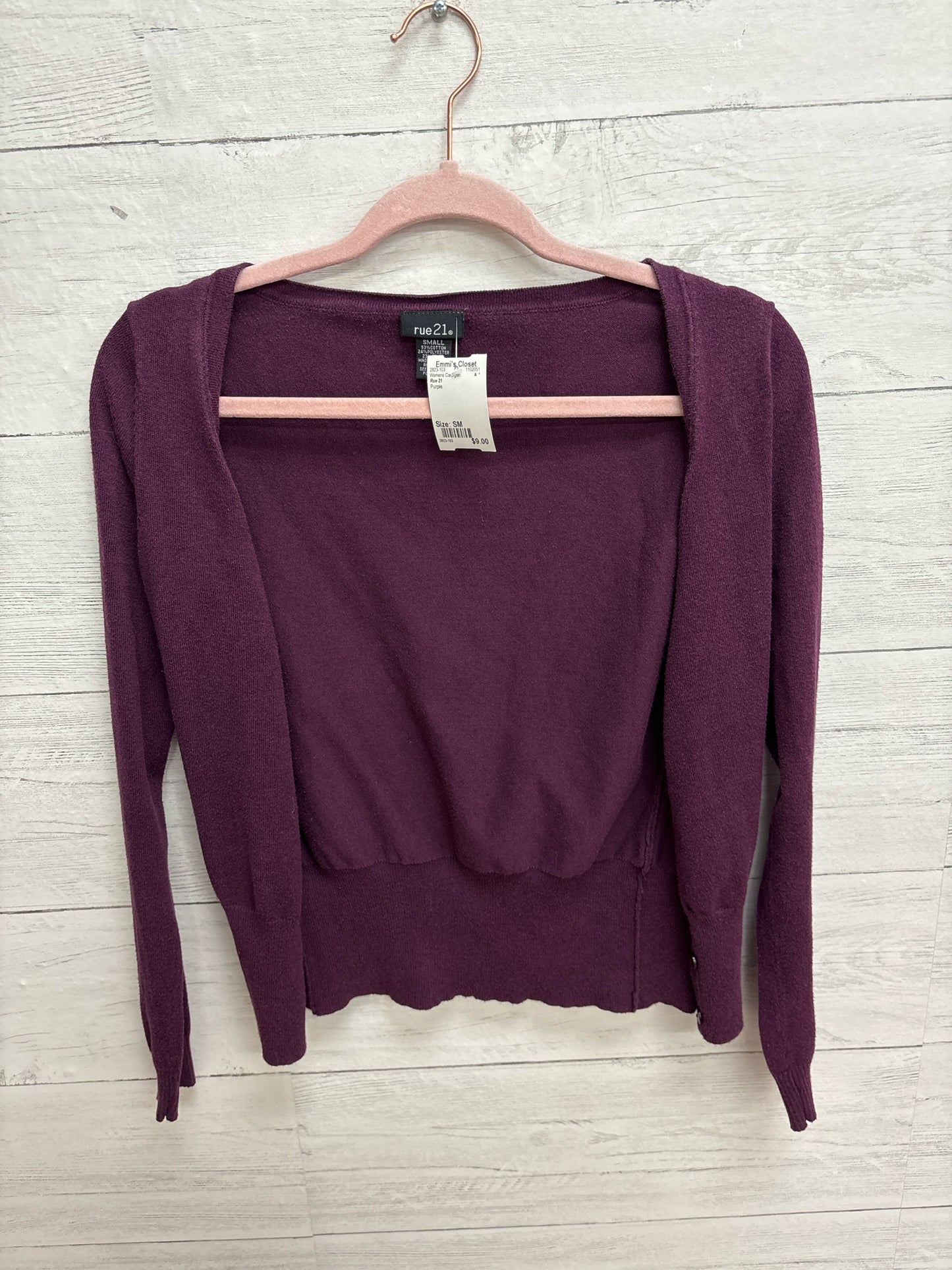 Size SM Rue 21 Purple Womens Cardigan
