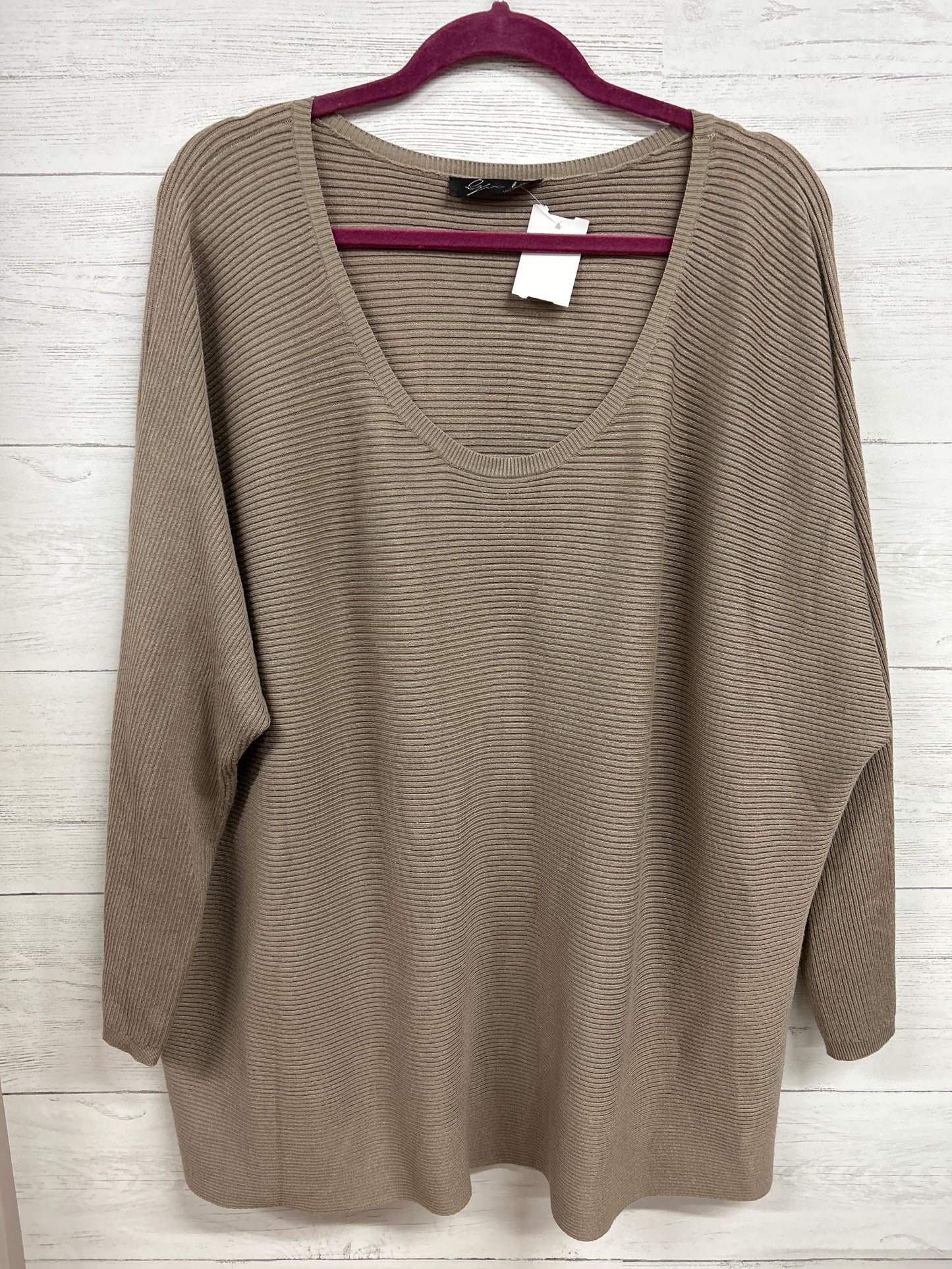 Size 2X Lyn Tan Sweater