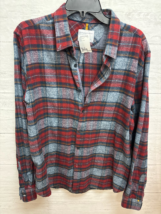 Size XL Denim Red/Blue Womens Shirt