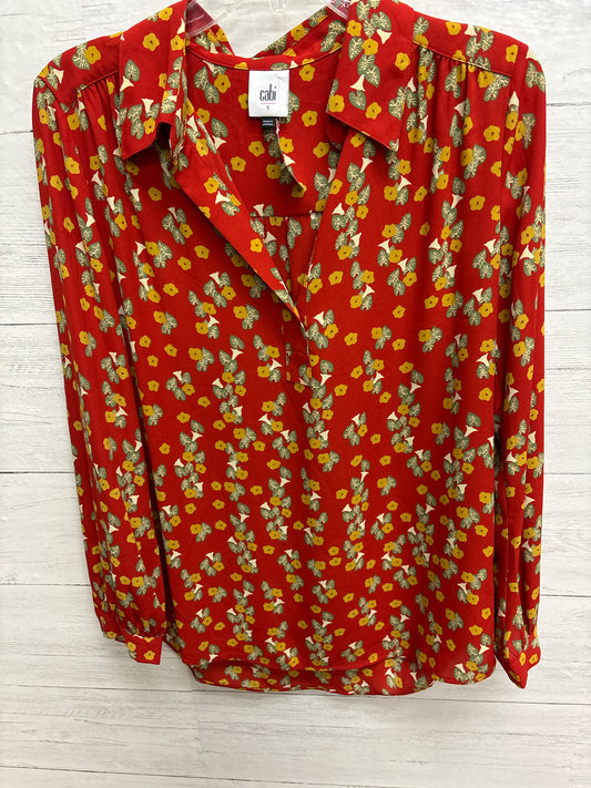 Size S Cabi Orange Womens Shirt