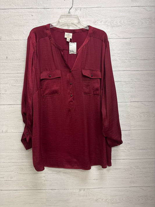 Size 3X St johns bay Red Shirt