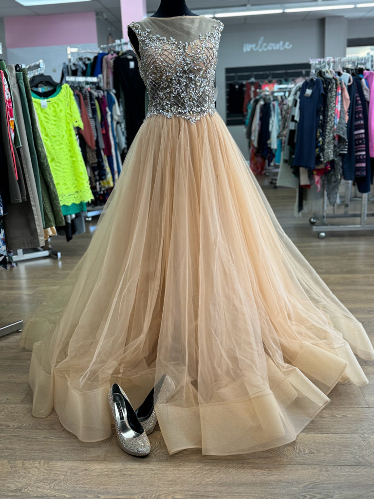 Size 8 Terani Champagne Gown