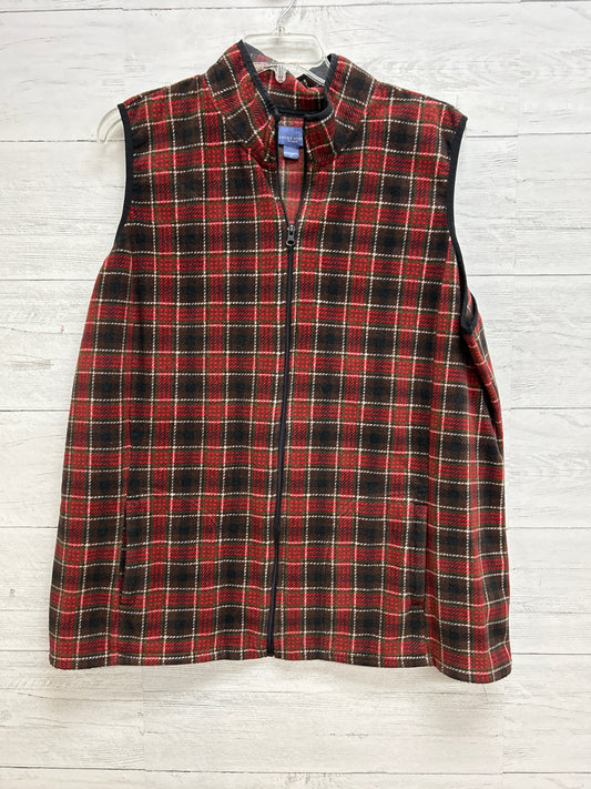 Size 3X Laura Scott RED PLAID Vest