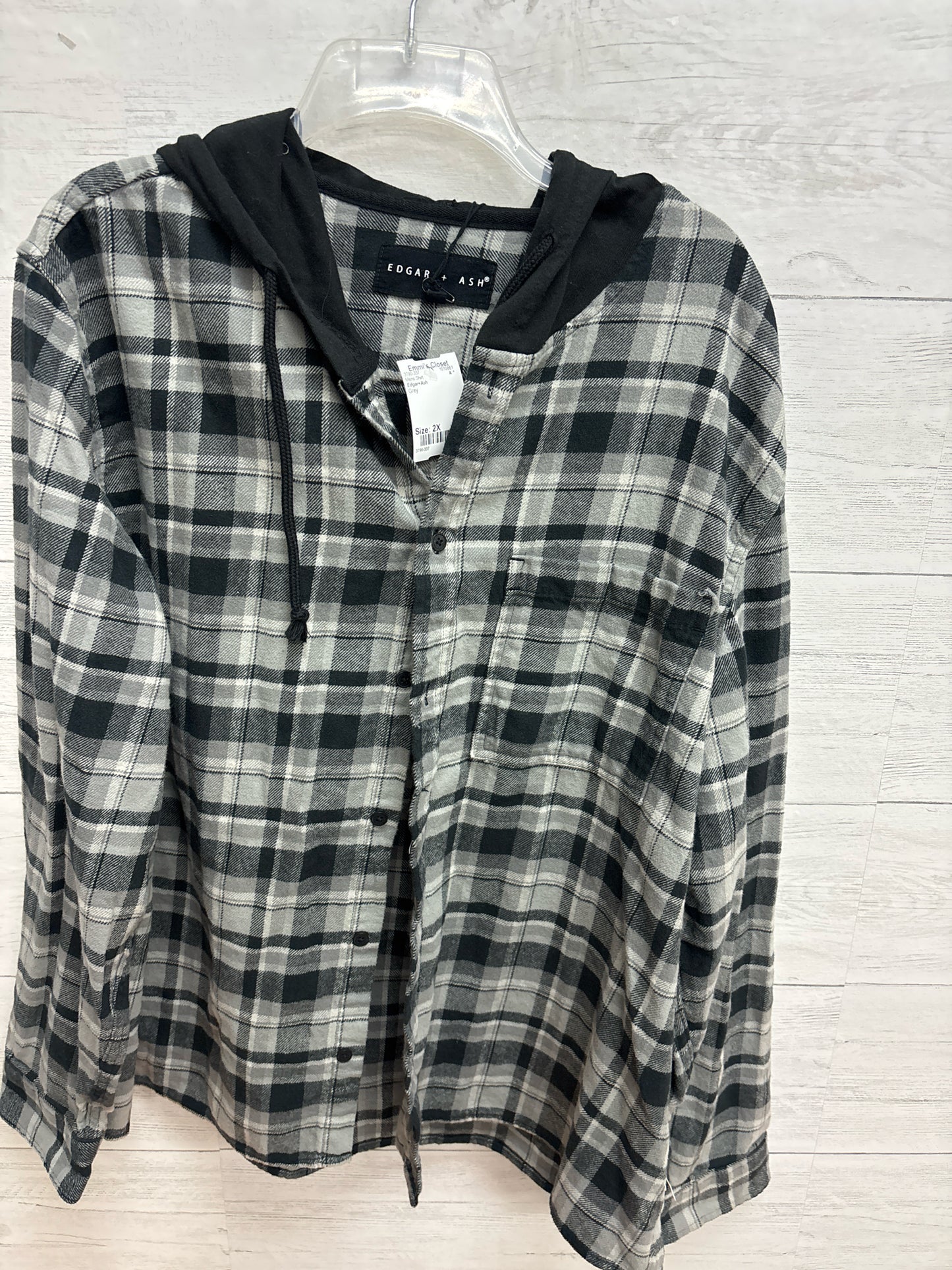 Size 2X Edgar+Ash Grey Mens Shirt