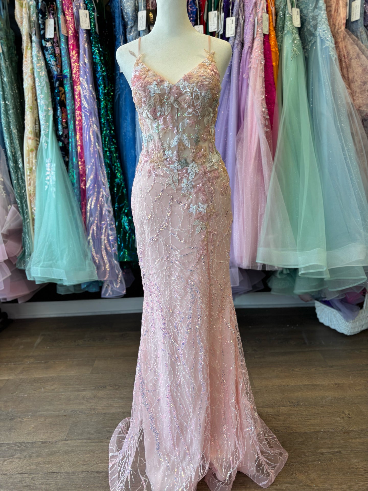 Size 2 Emmi's Elegance Pink Gown