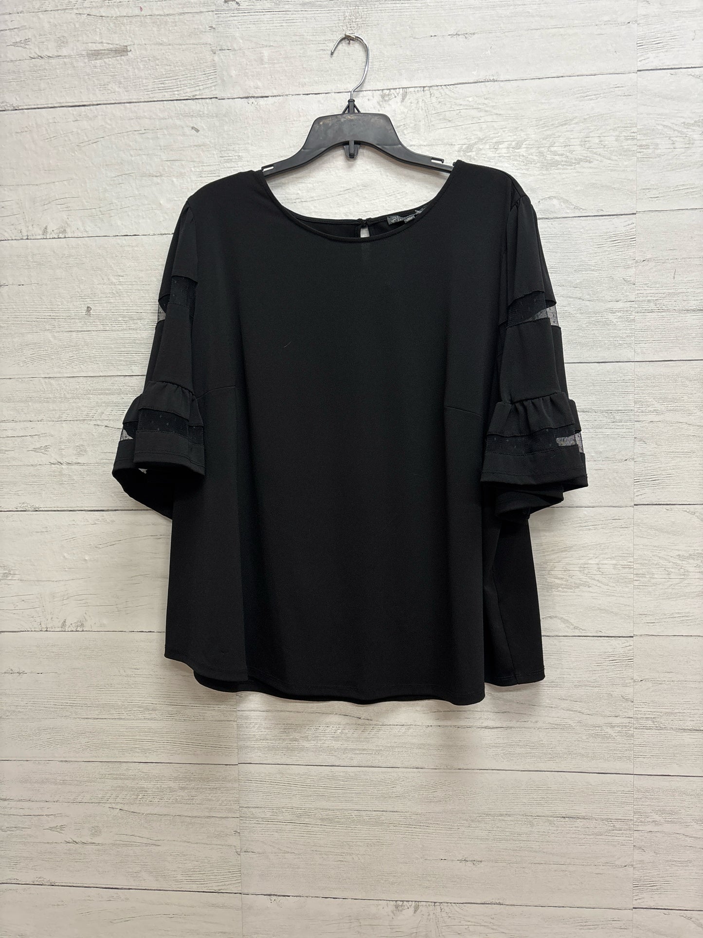 Size 2X Adrianna Papell Black Womens Shirt