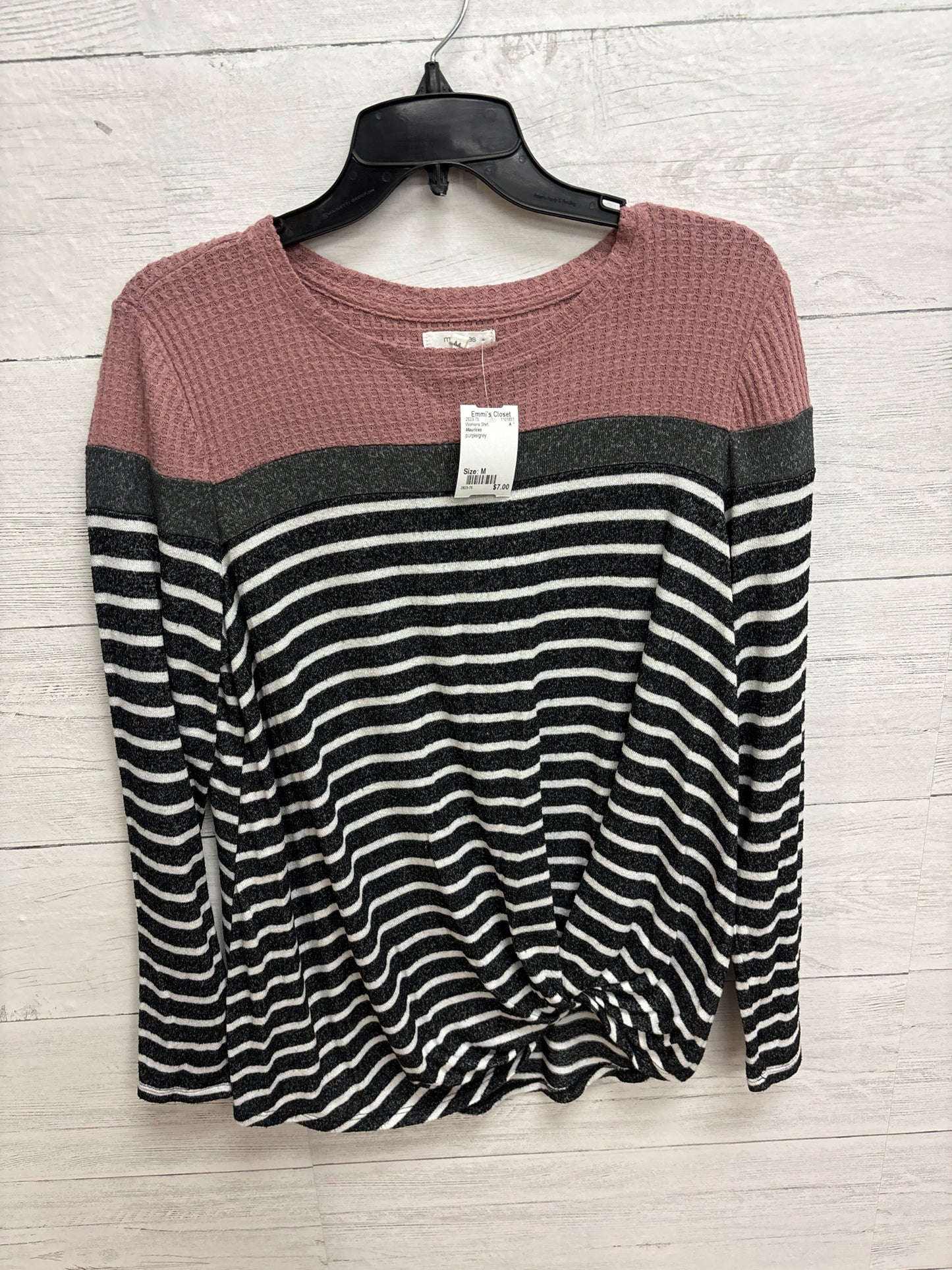 Size M Maurices purple/grey Womens Shirt