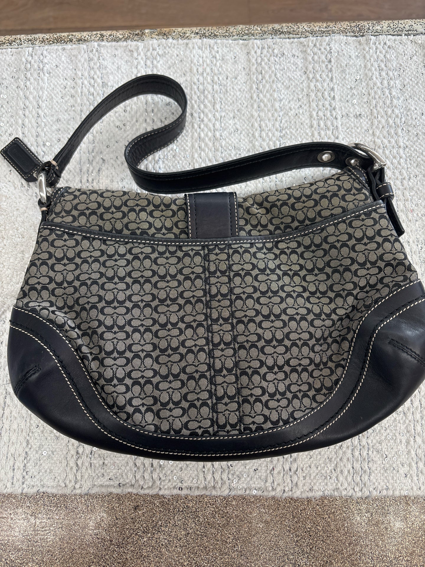 Coach black/tan Purse