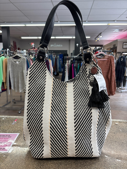 SAKROOTS Black/White Purse
