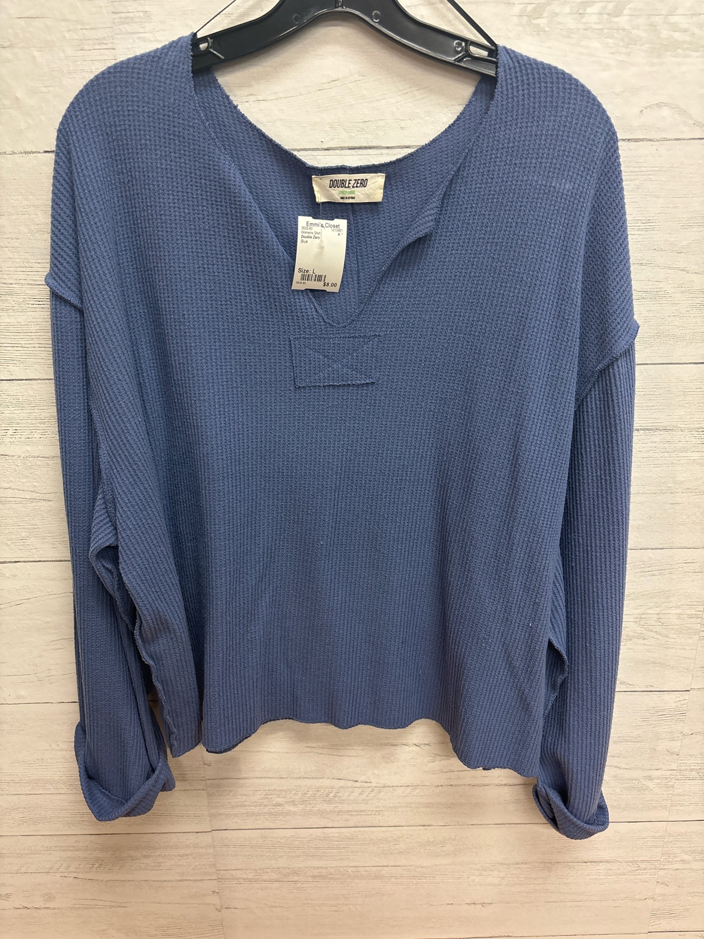 Size L Double Zero Blue Womens Shirt