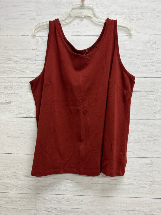 Size 3X lands end Red Tank Top