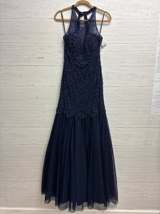 Size 8 Camille Le Vie blue/silver Gown/Evening Wear