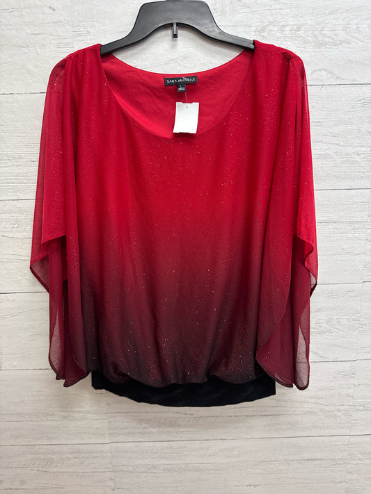 Size L Sara Michelle Red/black Shirt