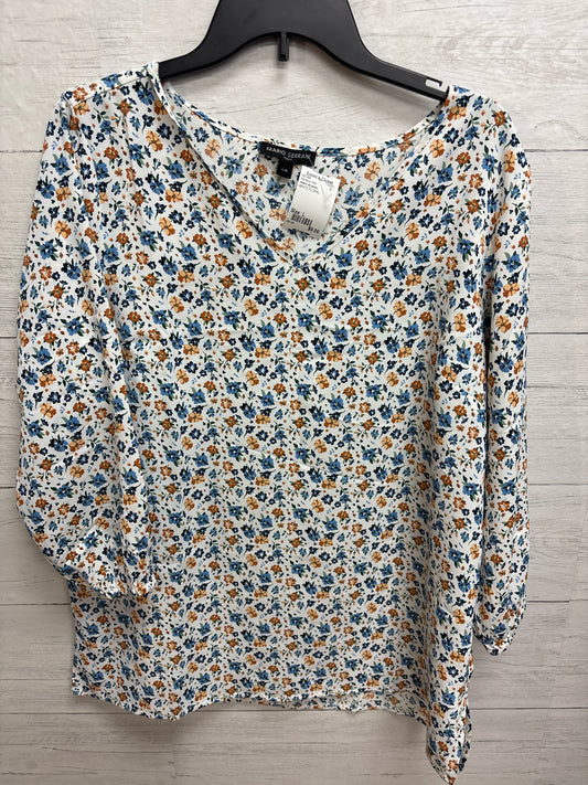 Size L mario de pinto WHITE FLORAL Womens Shirt