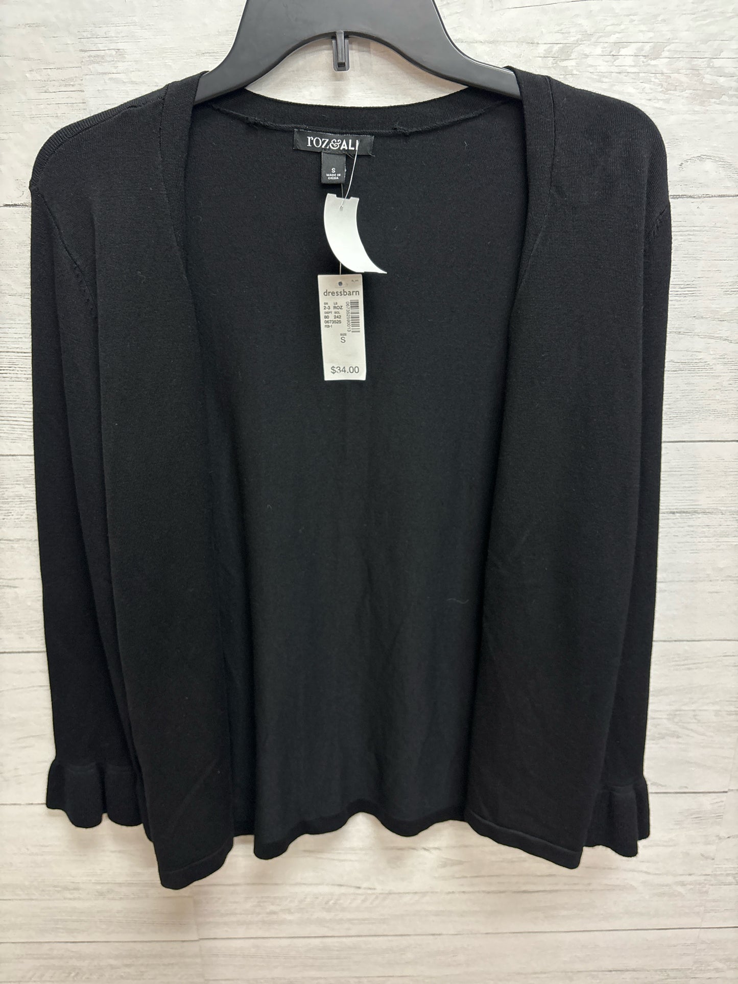 Size S Roz&Ali Black Womens Cardigan