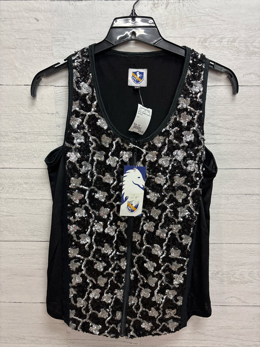 Size 2X ROYAL HIGHNESS EQUESTRIAN Black/Silver Womens Vest