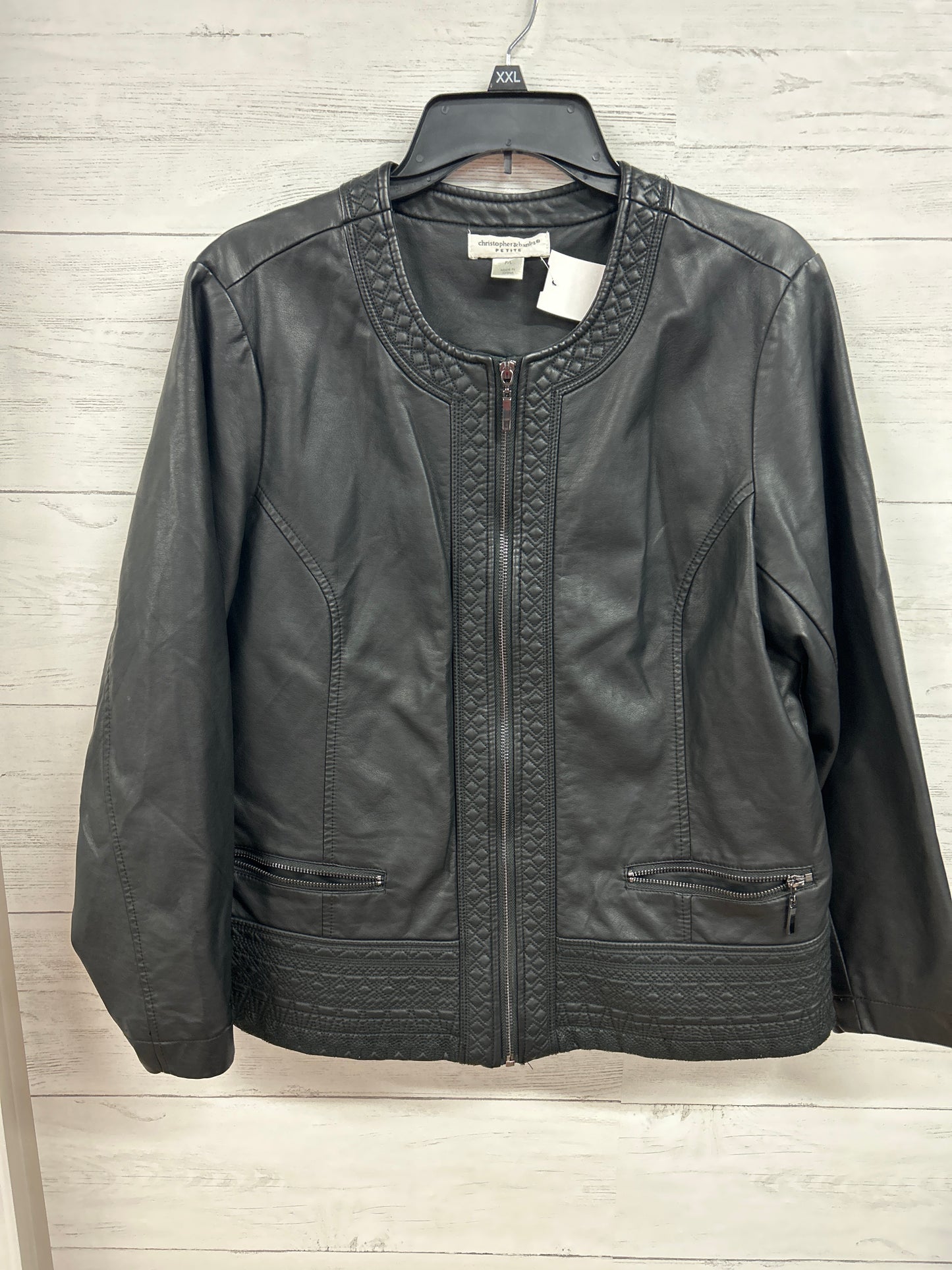 Size L Christopher & Banks Black Jacket (Outdoor)